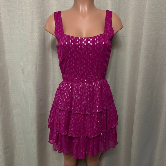 Saltwater Luxe Sleeveless Lana Mini Tank Dress Women's Size Medium Berry NWT - Picture 1 of 12